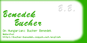 benedek bucher business card